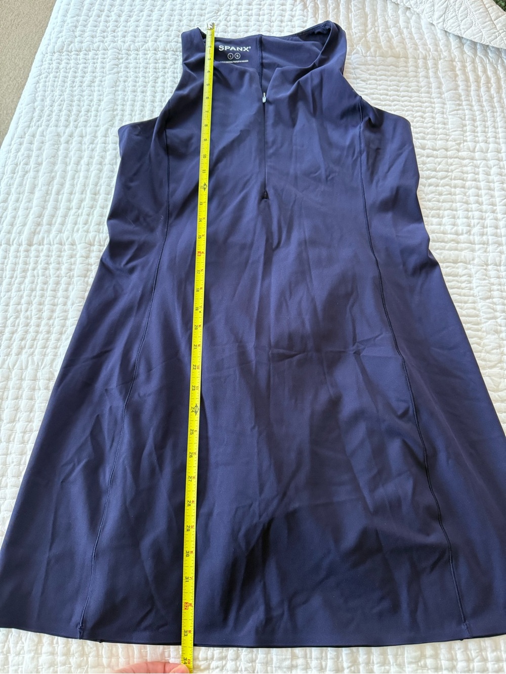 Spanx Get Moving Front Zip Navy Athletic Dress NWOT - Picture 8 of 10